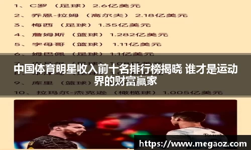 中国体育明星收入前十名排行榜揭晓 谁才是运动界的财富赢家